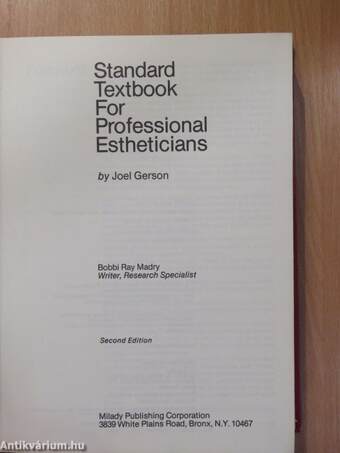 Standard Textbook for Professional Estheticians (dedikált példány)