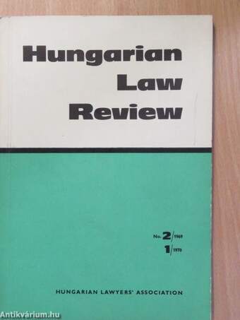Hungarian Law Review 2/1969 1/1970 (aláírt példány)