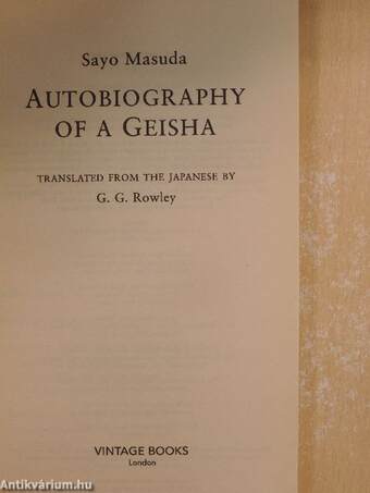 Autobiography of a Geisha