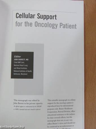 Cellular Support for the Oncology Patient