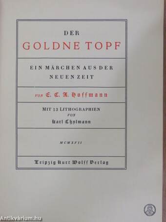 Der goldne Topf (gótbetűs)