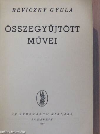 Reviczky Gyula összegyűjtött művei