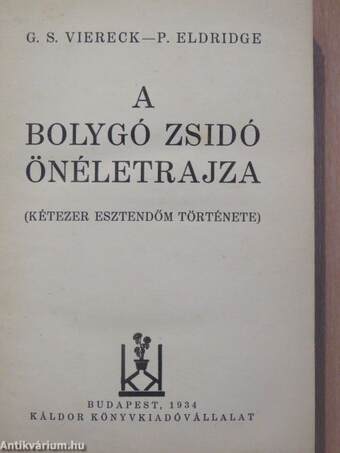 A bolygó zsidó önéletrajza I. (töredék)