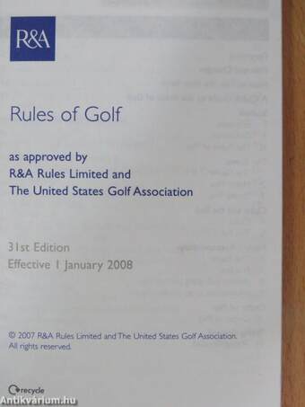 Rules of Golf