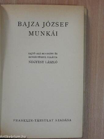 Bajza József munkái