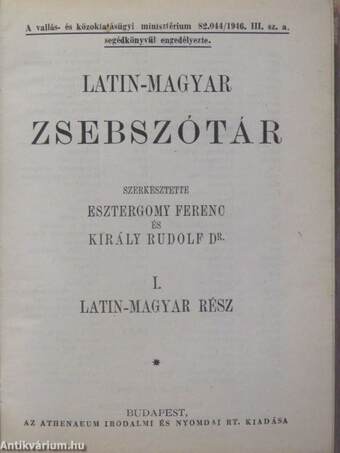 Latin-magyar zsebszótár I.