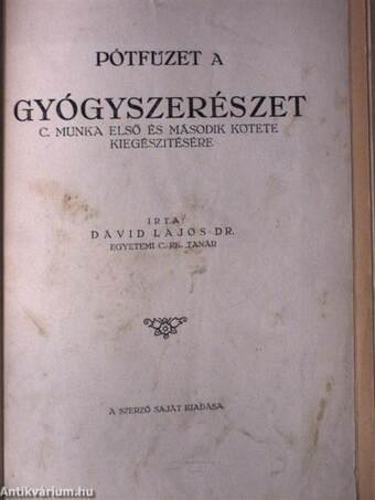 Gyógyszerészet I/2. (töredék)