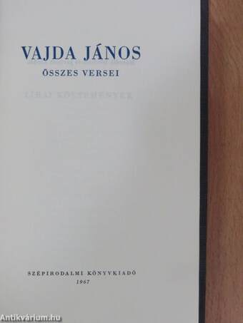 Vajda János összes versei