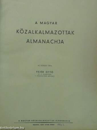 A Magyar Közalkalmazottak Almanachja