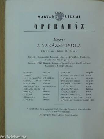 Mozart: A varázsfuvola