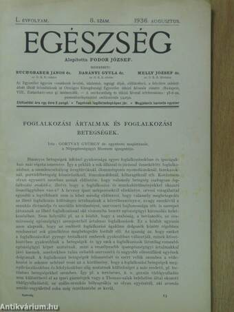 Egészség 1936. augusztus