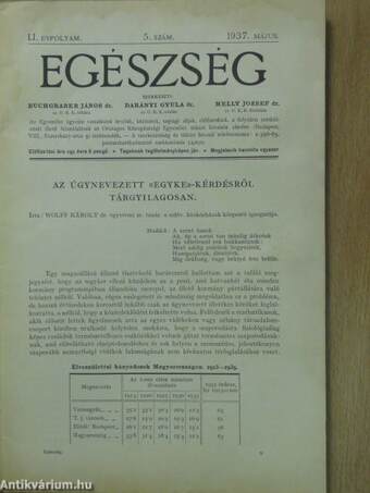 Egészség 1937. május