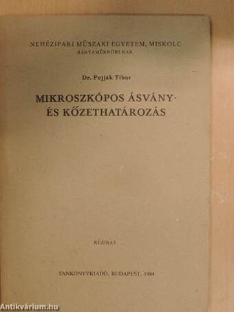 Mikroszkópos ásvány- és kőzethatározás