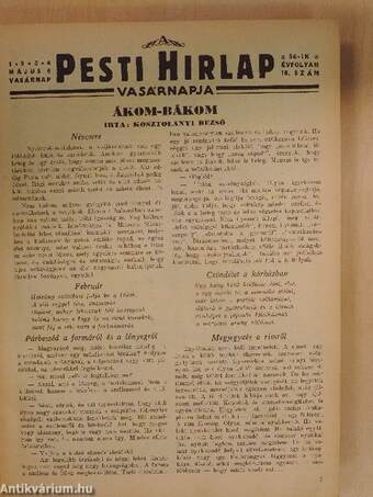 A Pesti Hirlap Vasárnapja 1934. (nem teljes évfolyam)