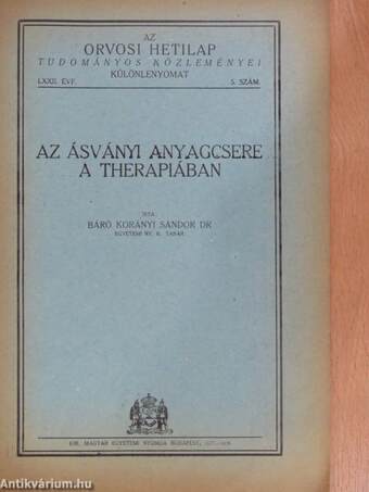 Az ásványi anyagcsere a therapiában