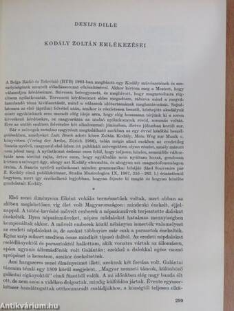 Kodály Zoltán emlékezései