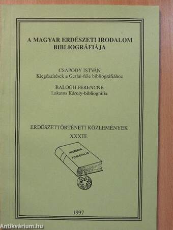 A magyar erdészeti irodalom bibliográfiája