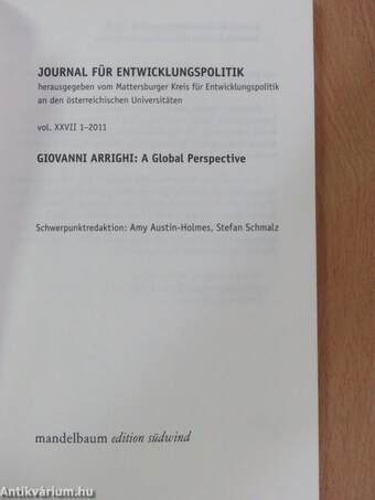 Journal für Entwicklungspolitik 2011/1