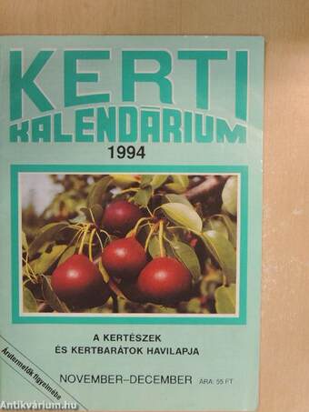 Kerti Kalendárium 1994. november-december