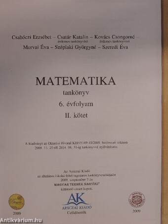 Matematika 6/II.