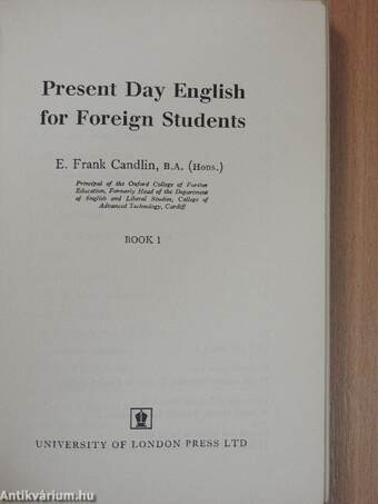 Present Day English for Foreign Students Book 1.