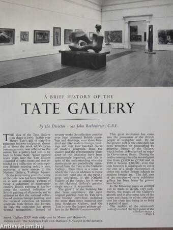 A Brief History of the Tate Gallery