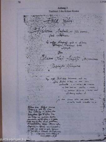 Eine bisher unbekannte handschriftliche variante von Nicolaus Olahus' "Hungaria"