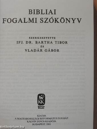 Bibliai fogalmi szókönyv