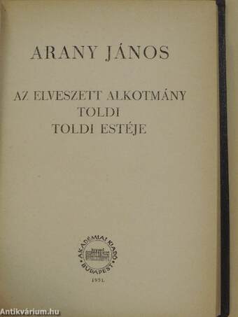 Arany János összes művei II.