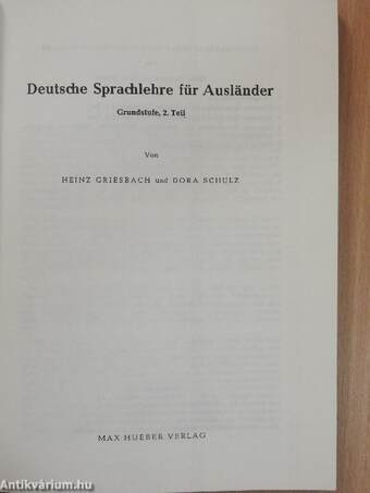 Deutsche Sprachlehre für Ausländer Grundstufe 2.