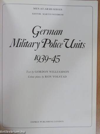 German Military Police Units 1939-45
