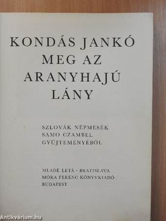 Kondás Jankó meg az aranyhajú lány