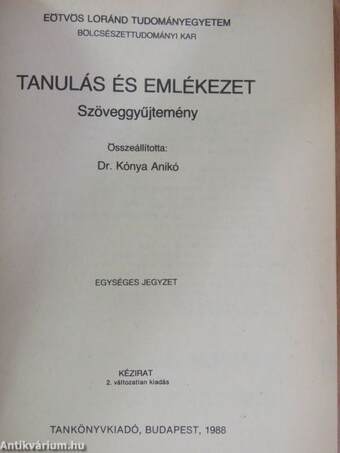 Tanulás és emlékezet