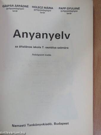 Anyanyelv 7.