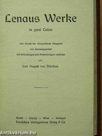 Lenaus Werke in zwei teilen