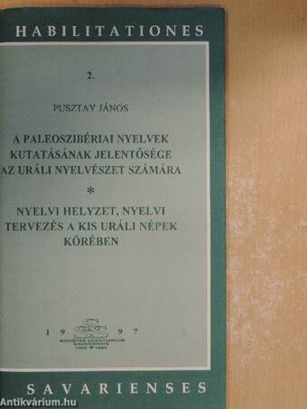 A paleoszibériai nyelvek kutatásának jelentősége az uráli nyelvészet számára