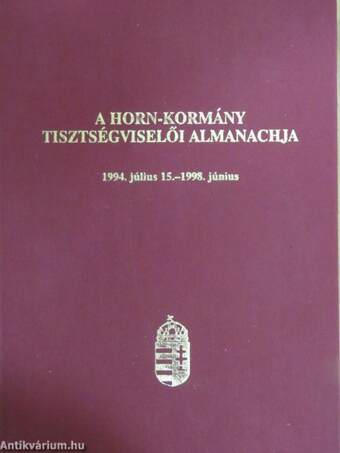 A Horn-kormány tisztségviselői almanachja