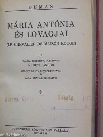 Mária Antónia és lovagjai I-III.