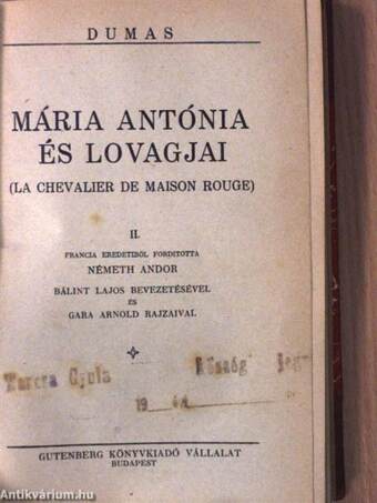 Mária Antónia és lovagjai I-III.