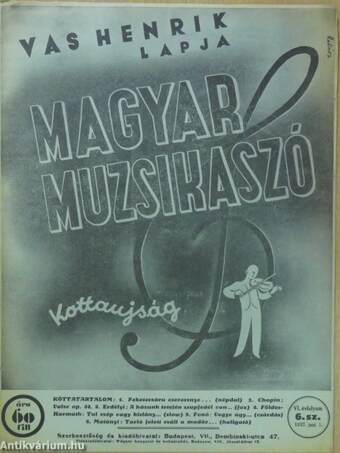 Magyar muzsikaszó 1937. juni. 1.