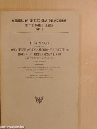 Hearings before the Committee on Un-American Activities House of Representatives