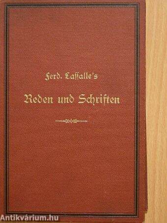 Ferdinand Lassalle's Reden und Schriften II. (töredék)