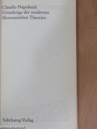 Grundzüge der modernen ökonomischen Theorien