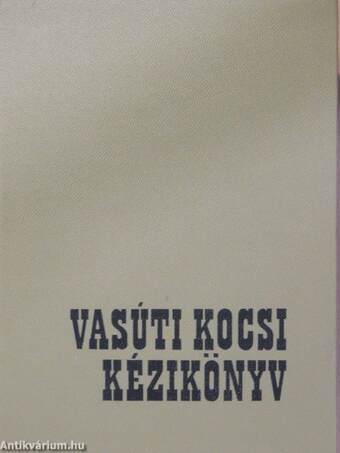 Vasúti kocsi kézikönyv