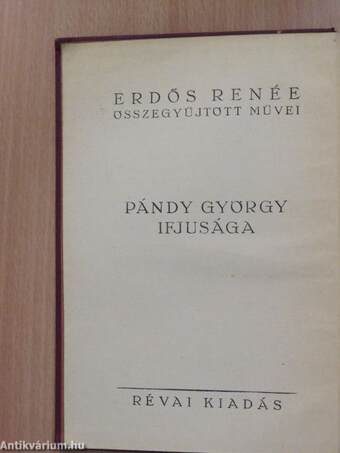 Pándy György ifjusága (aláírt példány)