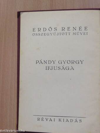 Pándy György ifjusága (aláírt példány)