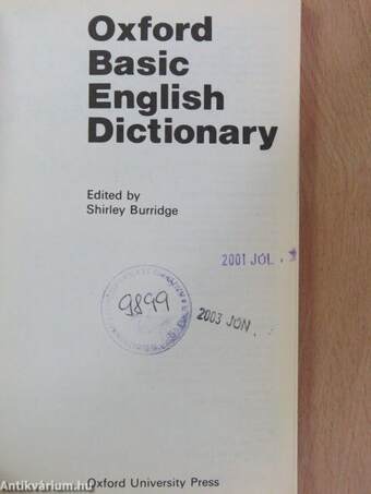 Oxford Basic English Dictionary