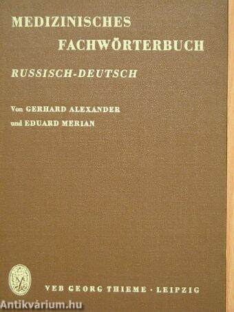 Medizinisches fachwörterbuch russisch-deutsch