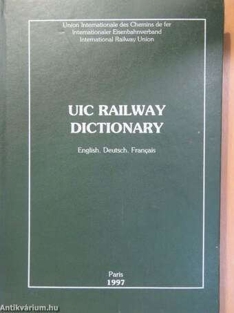 Uic railway dictionary (rossz állapotú)