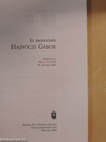 In memoriam Hajnóczi Gábor